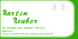 martin neuber business card